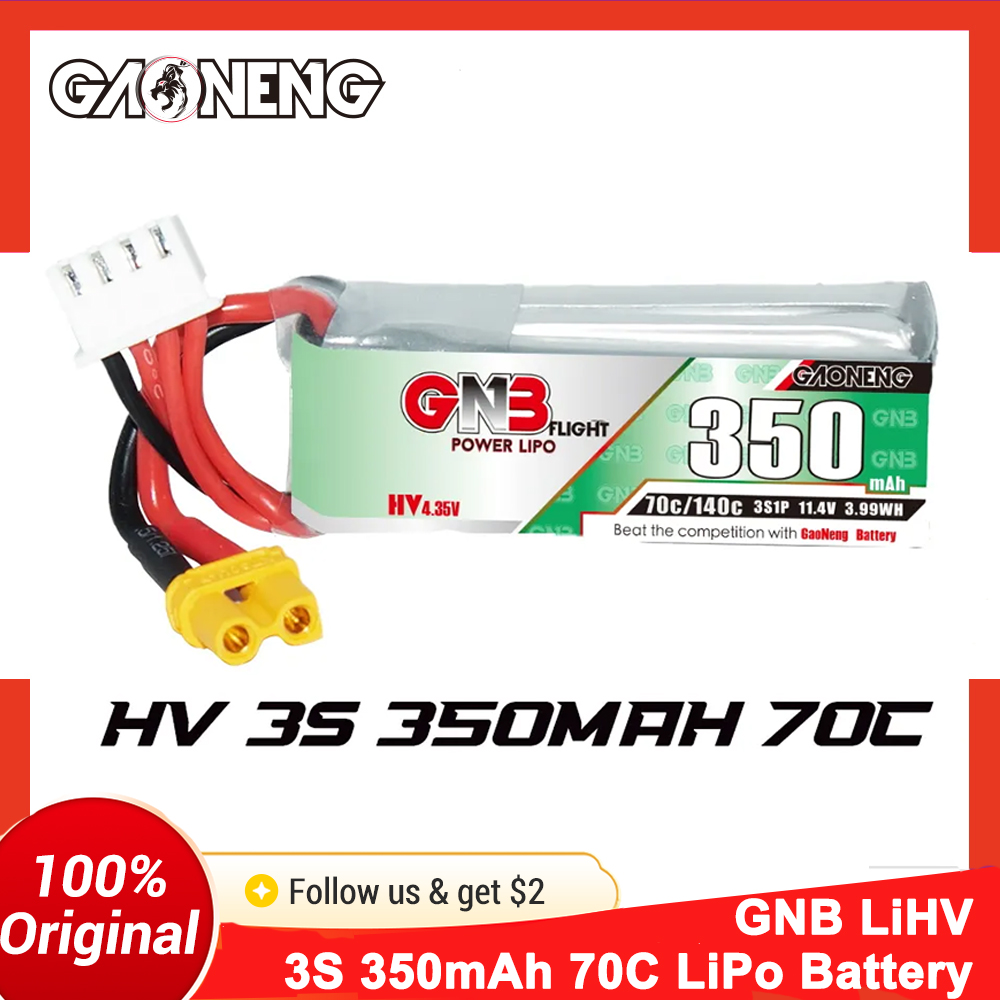 Walksnail Avatar Hd Goggles X - Gaoneng GNB 350mAh 3S 70C Bateria