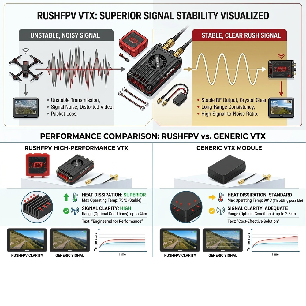 RUSHFPV RUSH MAX SOLO 2.5W / T – Rushfpv Rush Max Solo 5.8G 2.5W Vtx recenzja i cena